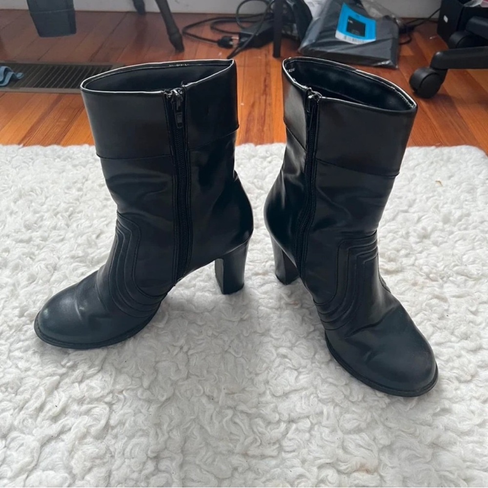 Mudd Black Heeled Boots for Women